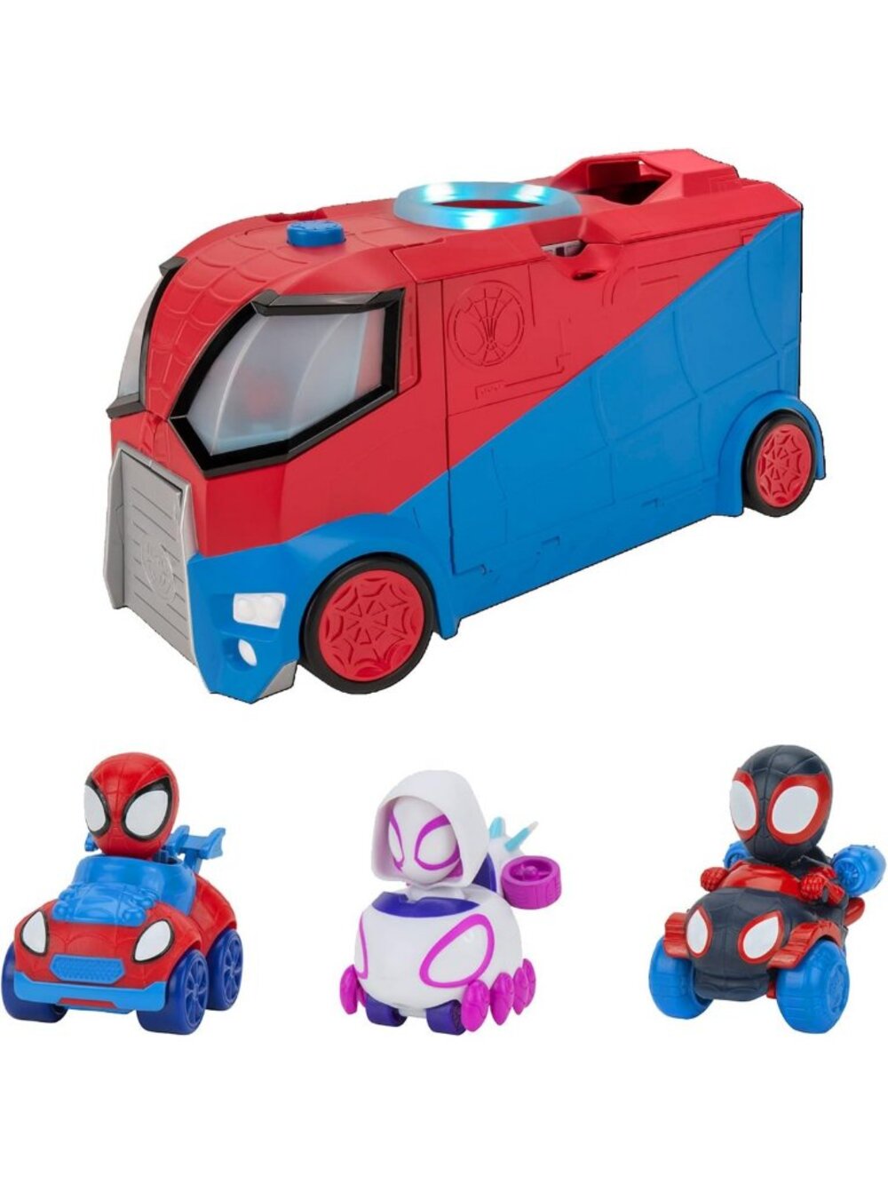 Web Transporter Vehicle with Lights & Sounds - 3 Mini Vehicles for Kids, Unisex